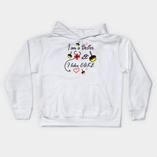 Doctor loves cake Kids Hoodie